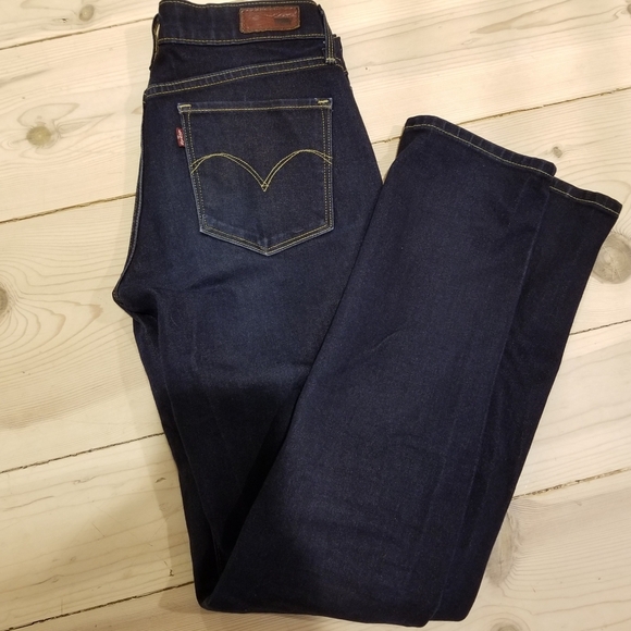 LEVIS Demi Curve straight stretch jeans blue denim - Picture 6 of 6